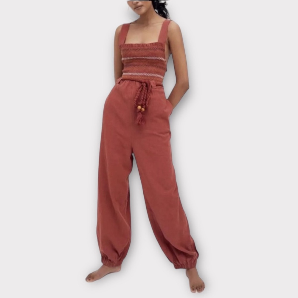 Free People Sienna Smocked Jumpsuit